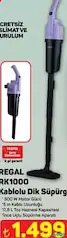 REGAL RK1000 KABLOLU DİK SÜPÜRGE REGAL RK1000 KABLOLU DİK SÜPÜRGE
